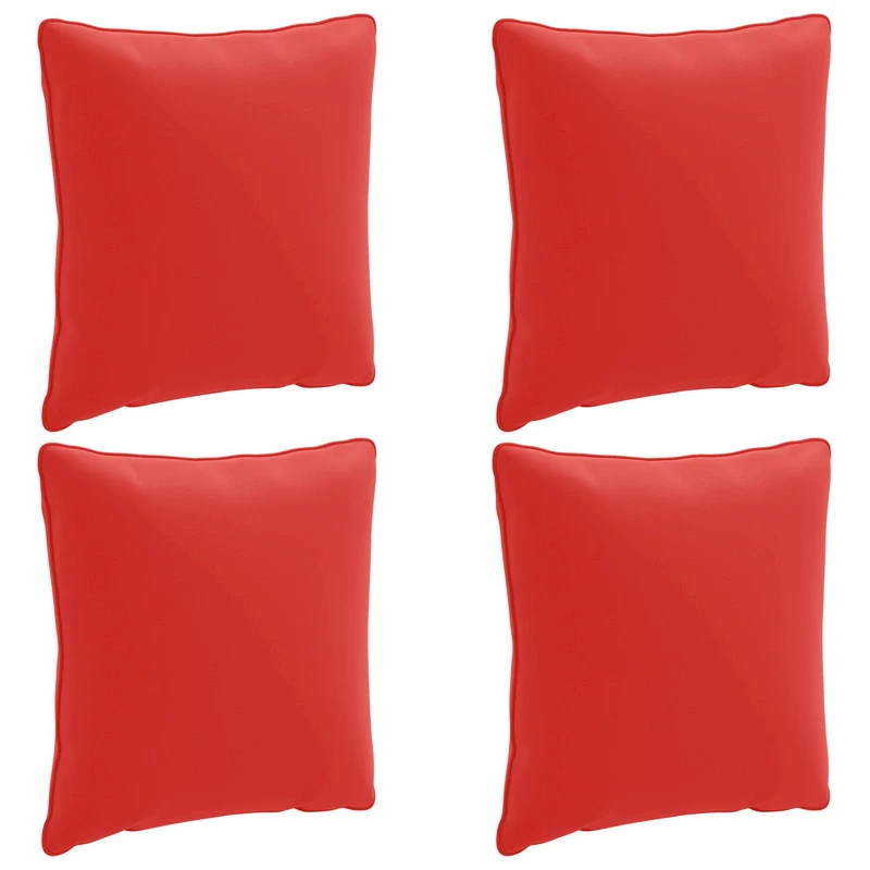 Back Cushion PUTTEN 4 pcs 100% Polyester Red 40 x 40 x 15 cm