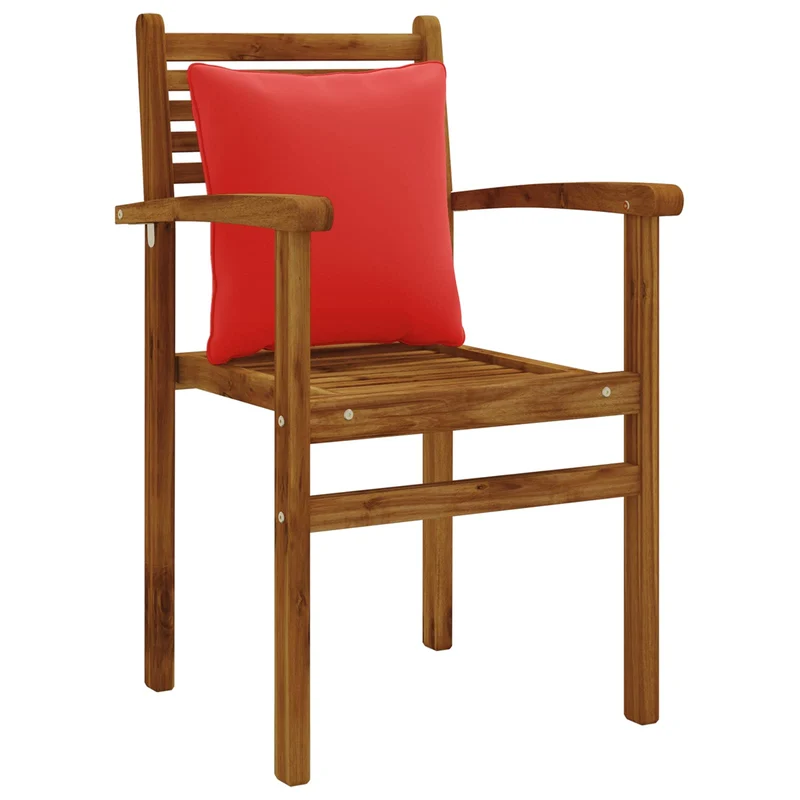 Back Cushion PUTTEN 4 pcs 100% Polyester Red 40 x 40 x 15 cm