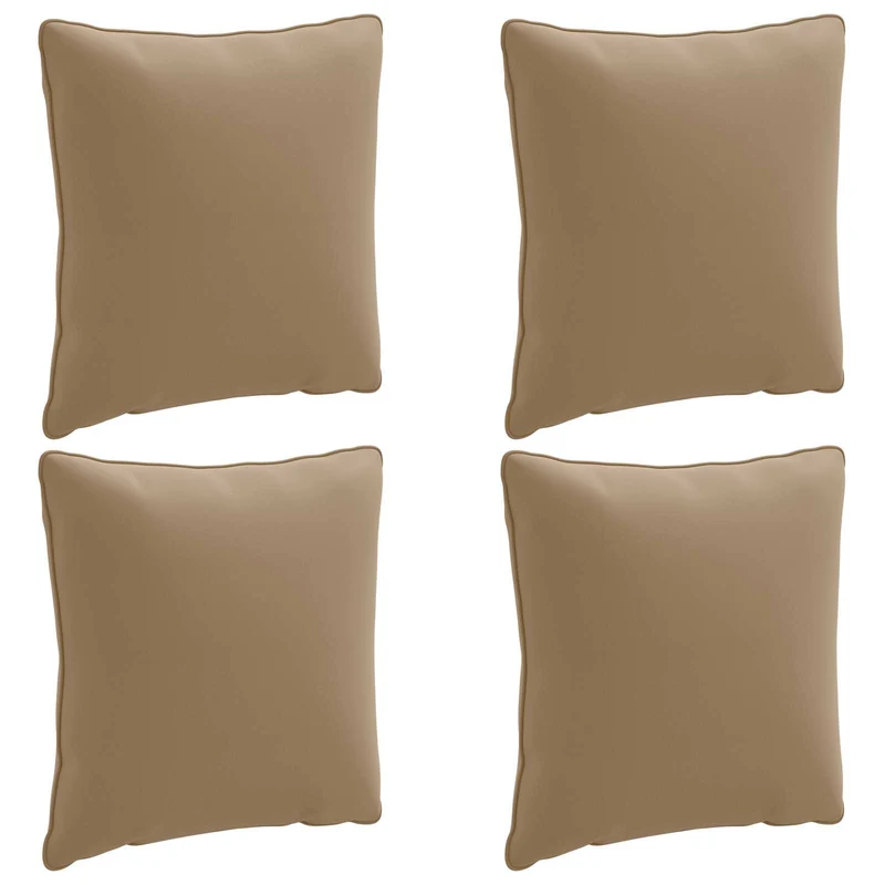 Back Cushion PUTTEN 4 pcs 100% Polyester Taupe 40 x 40 x 15 cm