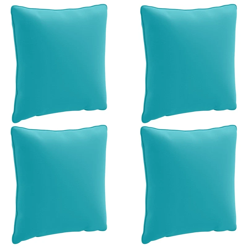 Back Cushion PUTTEN 4 pcs 100% Polyester Turquoise