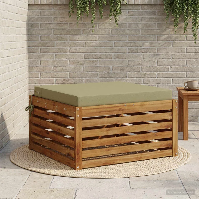 Seat Cushions SOEST 100% Polyester Light Green 80 x 80 x 7 cm