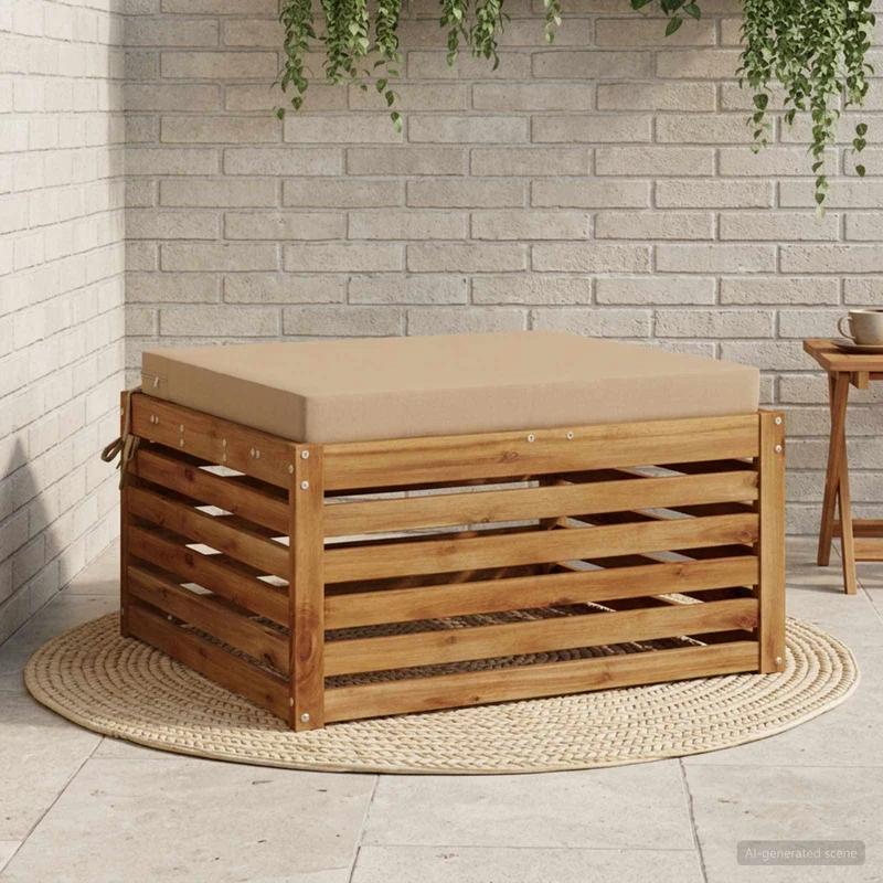 Seat Cushions SOEST 100% Polyester Sand 80 x 80 x 7 cm