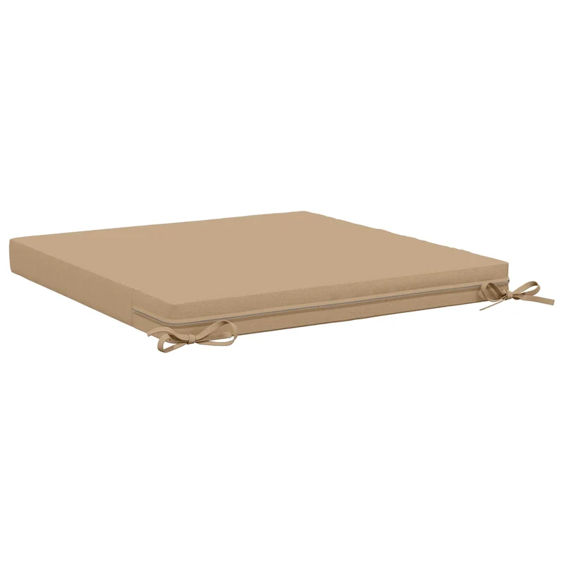 Seat Cushions SOEST 4 pcs 100% Polyester Sand 80 x 80 x 7 cm