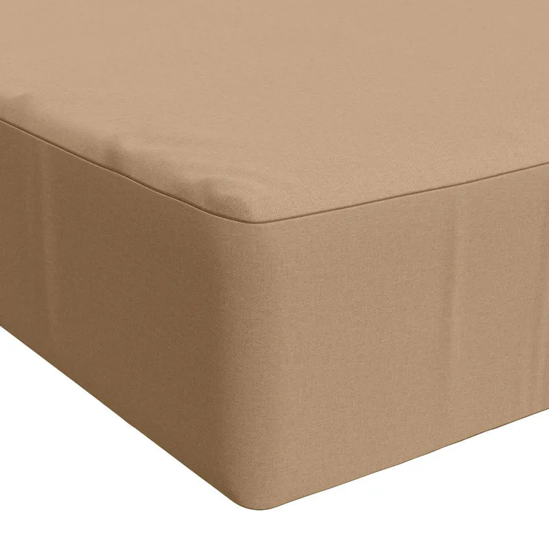 Seat Cushion SOEST 100% Polyester Sand 120 x 60 x 15 cm