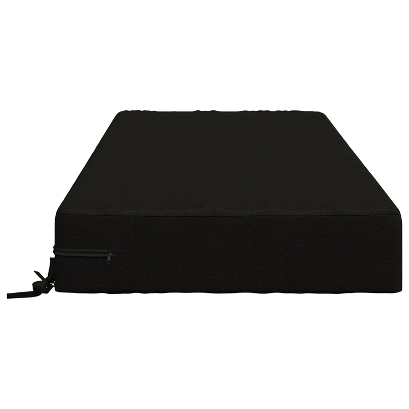 Seat Cushion SOEST 100% Polyester Black 120 x 60 x 15 cm