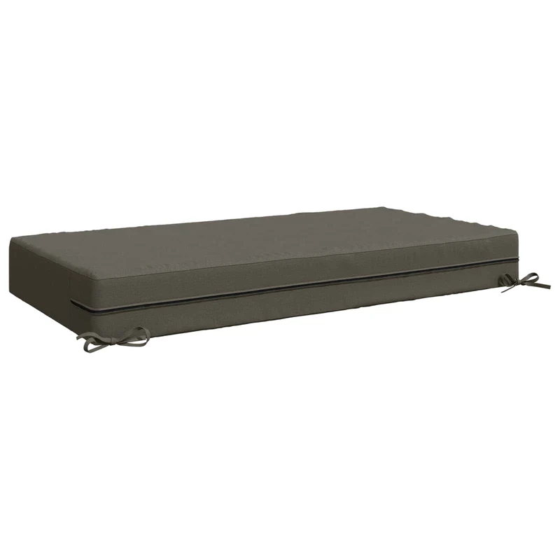 Seat Cushion SOEST 100% Polyester Grey 120 x 60 x 15 cm