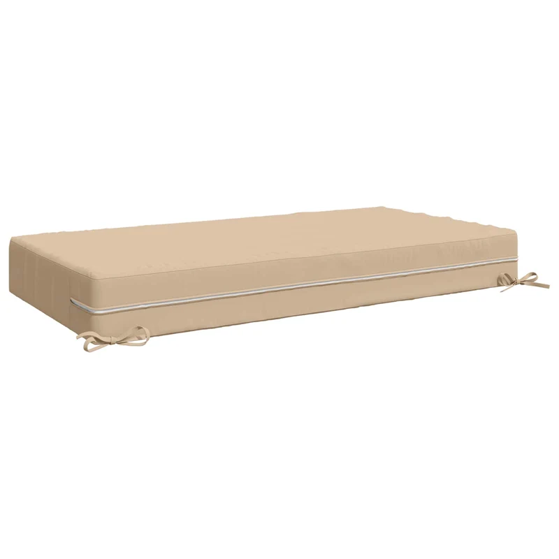 Seat Cushion SOEST 100% Polyester Cream 120 x 60 x 15 cm