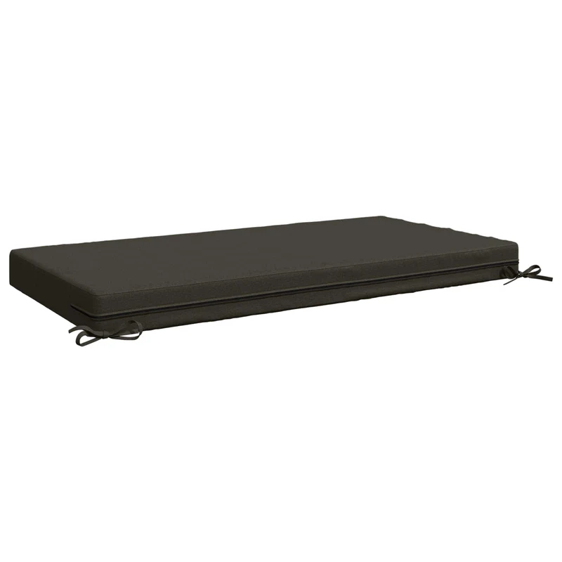 Seat Cushion SOEST 100% Polyester Anthracite 120 x 80 x 10 cm