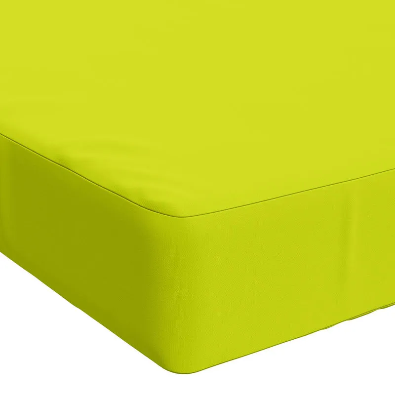 Seat Cushion SOEST 100% Polyester Bright Green 120 x 80 x 10 cm