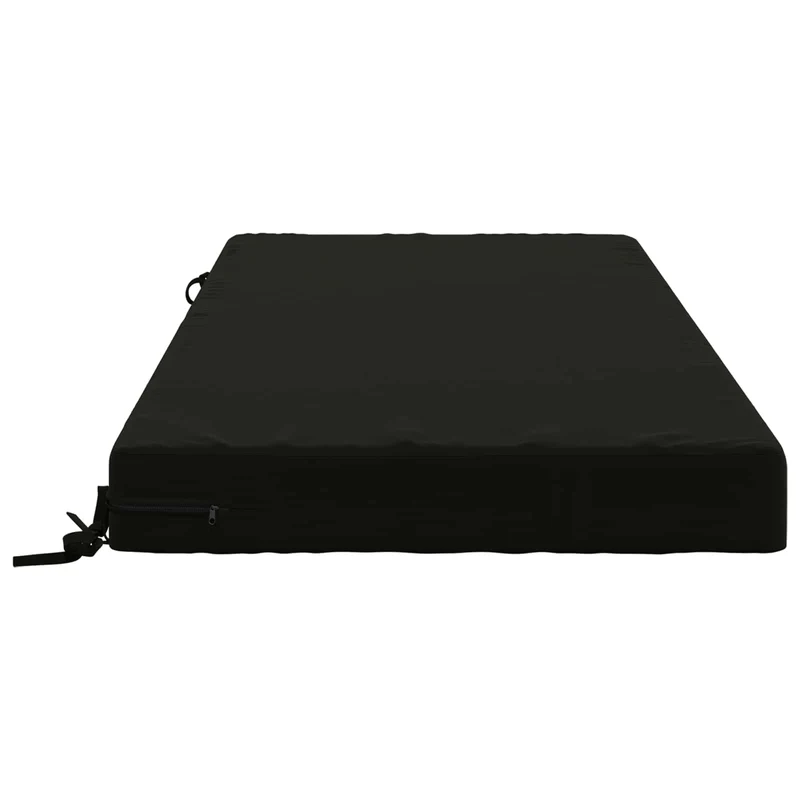 Seat Cushion SOEST 100% Polyester Black 120 x 80 x 10 cm