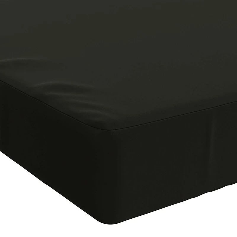 Seat Cushion SOEST 100% Polyester Black 120 x 80 x 10 cm