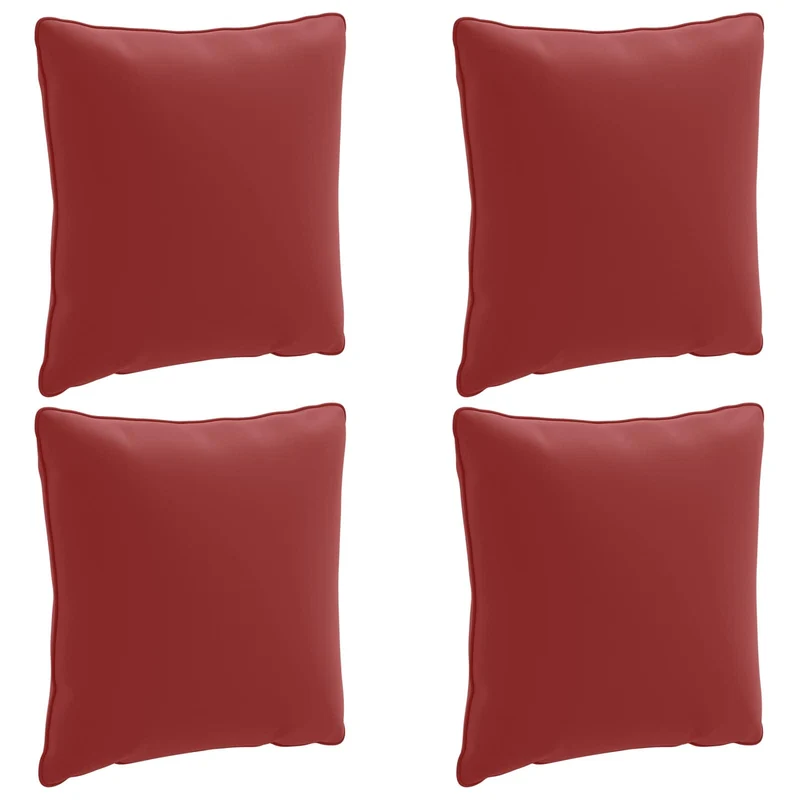 Back Cushion PUTTEN 4 pcs 100% Polyester Wine Red