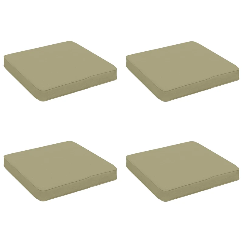 4-Piece Seat Cushions VUGHT 4 pcs 100% Polyester Light Green