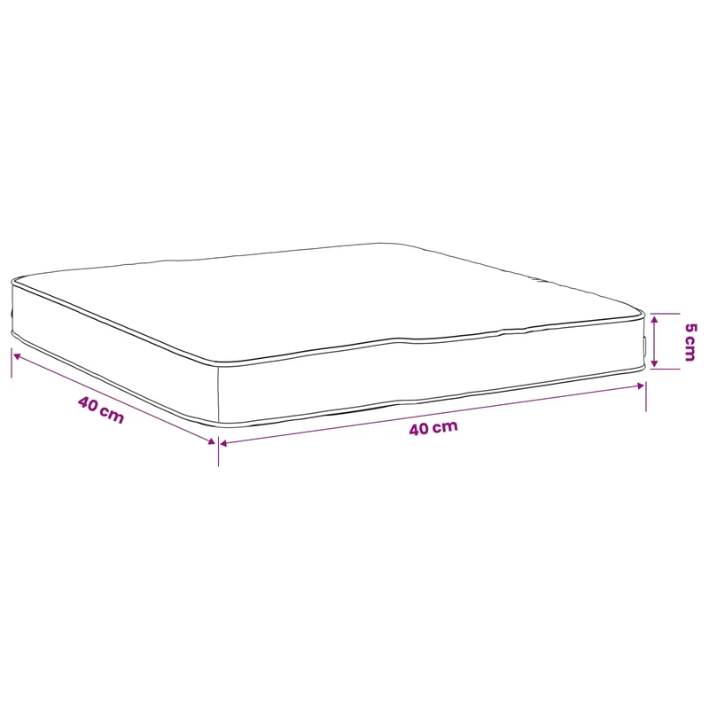 4-Piece Seat Cushions VUGHT 4 pcs 100% Polyester White