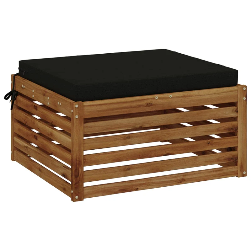 Seat Cushions SOEST 100% Polyester Black 80 x 80 x 7 cm