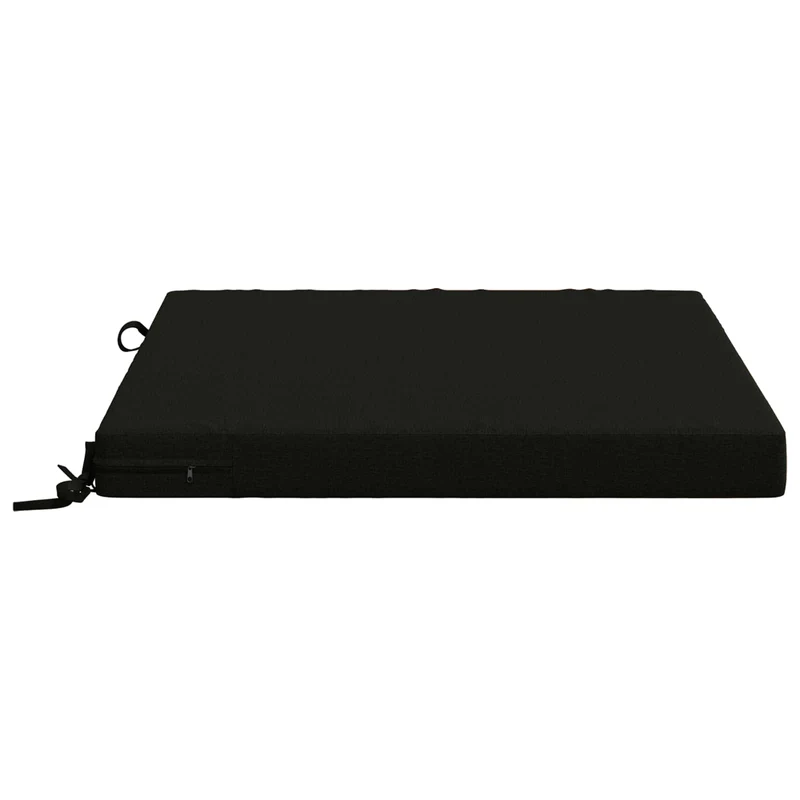 Seat Cushions SOEST 100% Polyester Black 80 x 80 x 7 cm