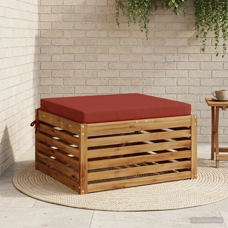 Seat Cushions SOEST 100% Polyester Red 80 x 80 x 7 cm