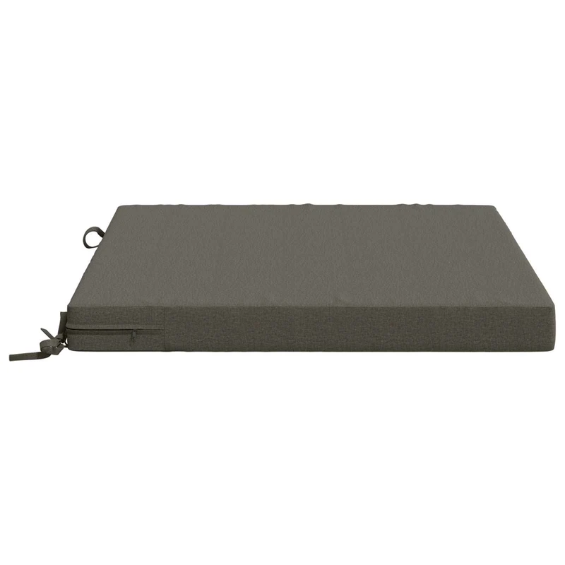 Seat Cushions SOEST 4 pcs 100% Polyester Grey 80 x 80 x 7 cm