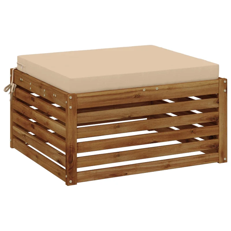 Seat Cushions SOEST 100% Polyester Cream 80 x 80 x 7 cm