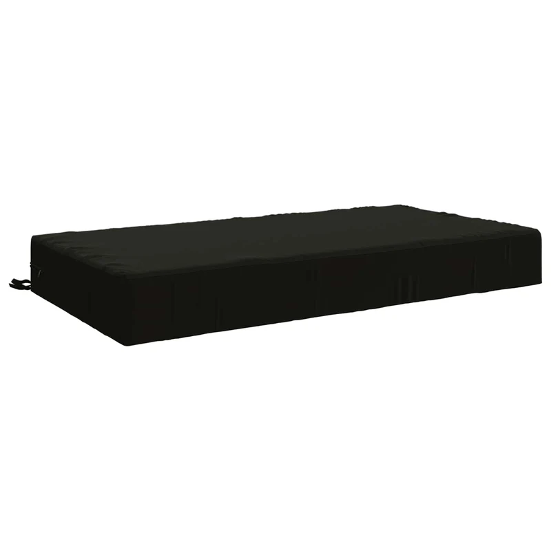 Seat Cushion SOEST 100% Polyester Black 120 x 60 x 15 cm