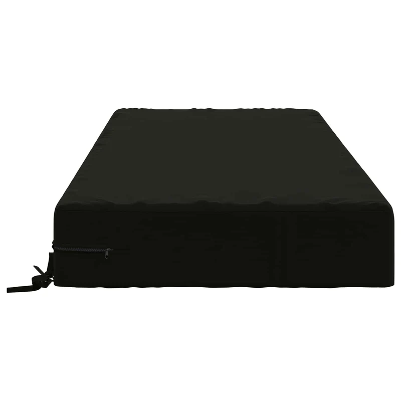 Seat Cushion SOEST 100% Polyester Black 120 x 60 x 15 cm