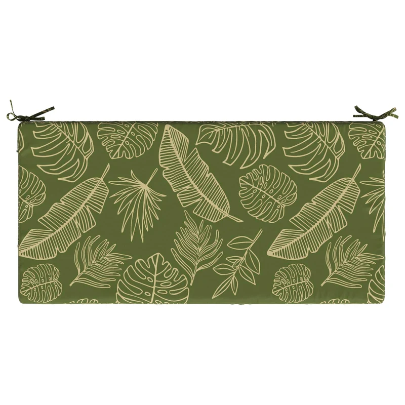 Seat Cushion SOEST 100% Polyester Leaf design 120 x 60 x 15 cm