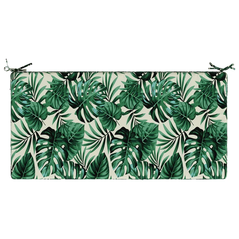 Seat Cushion SOEST 100% Polyester Leaf pattern 120 x 60 x 15 cm