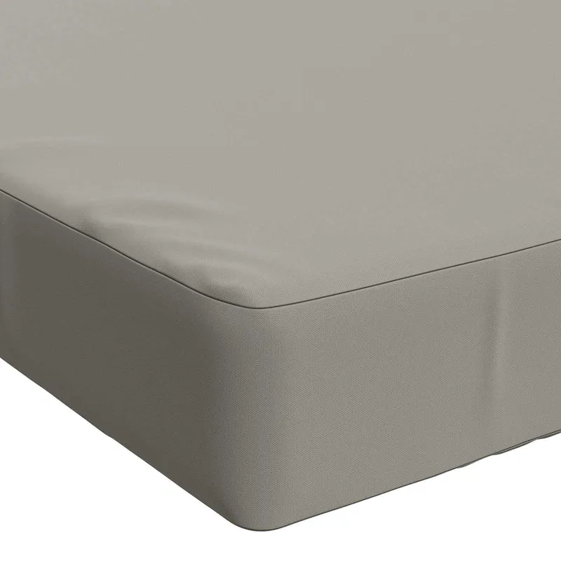 Seat Cushion SOEST 100% Polyester Grey 120 x 80 x 10 cm