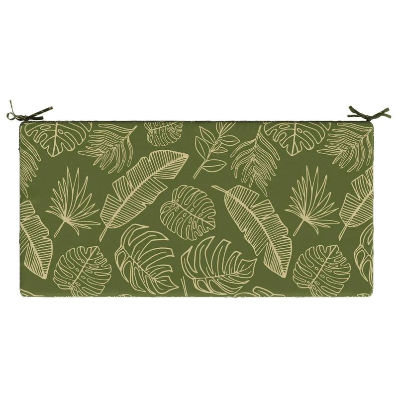 Seat Cushion SOEST 100% Polyester Leaf Design 120 x 80 x 10 cm
