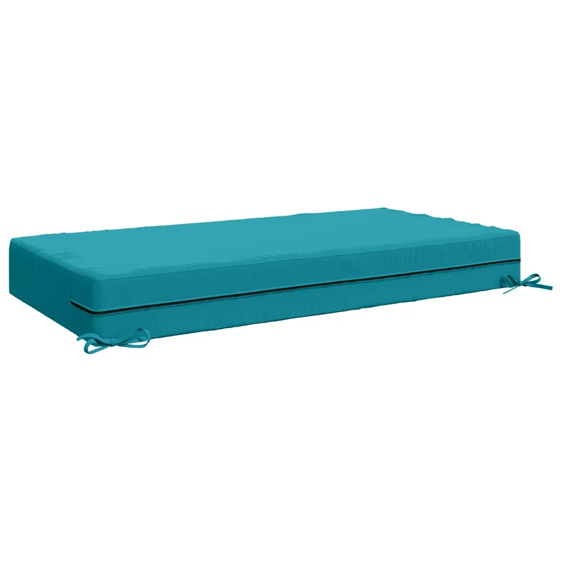 Seat Cushion SOEST 100% Polyester Turquoise 120 x 60 x 15 cm