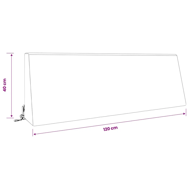 Back Cushion SOEST 100% Polyester White 120 x 20 x 40 cm
