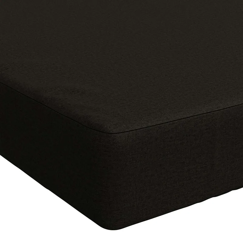 Seat Cushion SOEST 100% Polyester Black 120 x 60 x 10 cm
