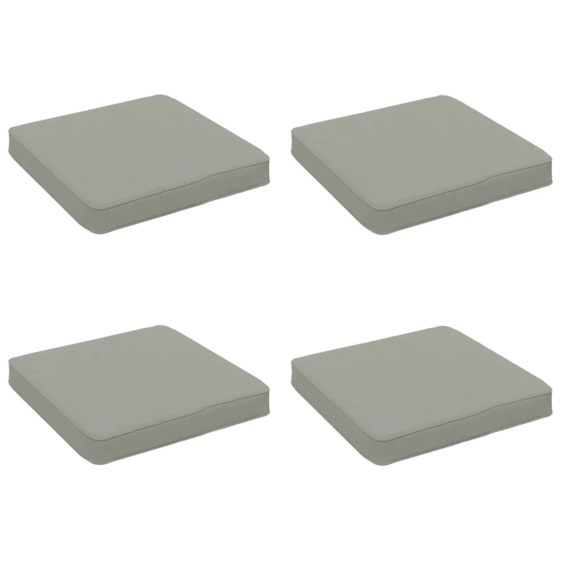4-Piece Seat Cushions VUGHT 4 pcs 100% Polyester Grey