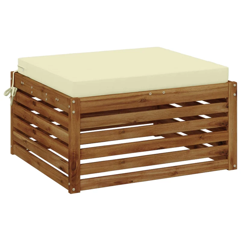 Seat Cushions SOEST 100% Polyester Cream 80 x 80 x 7 cm
