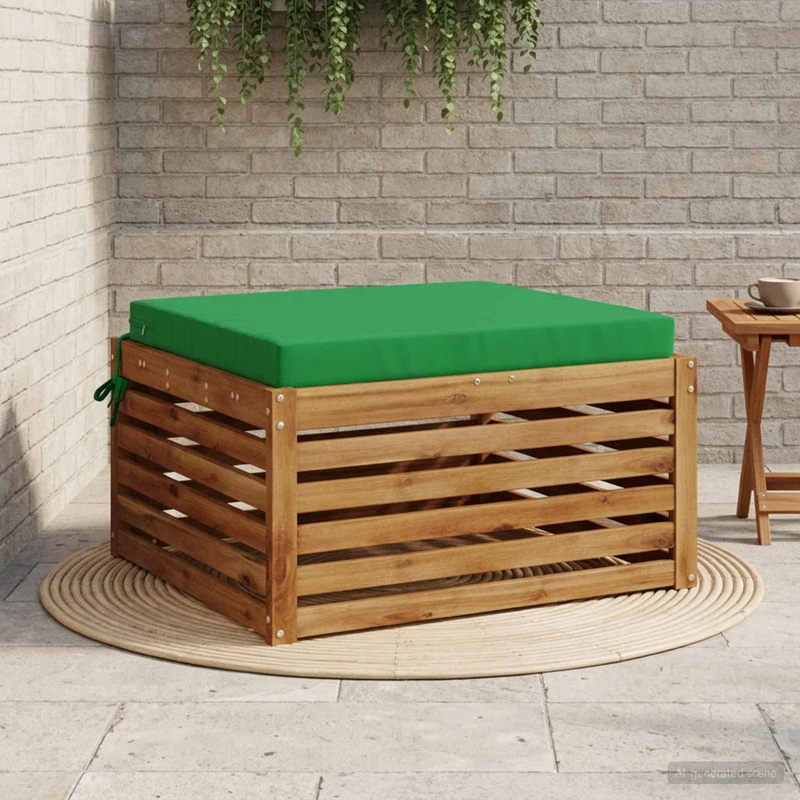 Seat Cushions SOEST 100% Polyester Green 80 x 80 x 7 cm