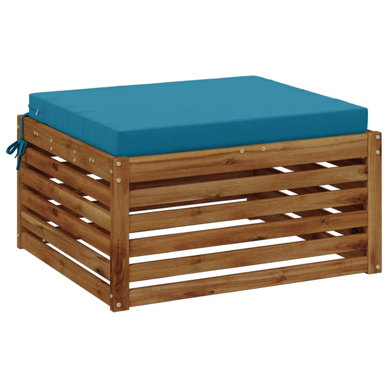 Seat Cushions SOEST 100% Polyester Light Blue 80 x 80 x 7 cm