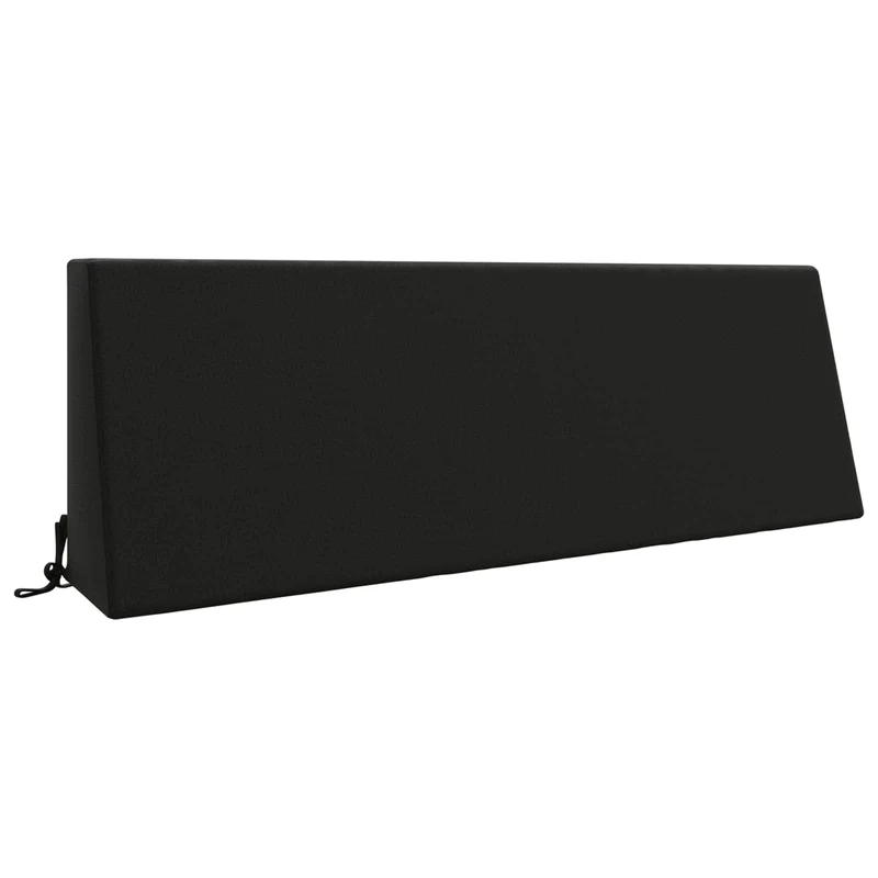 Back Cushion SOEST 100% Polyester Black 120 x 20 x 40 cm