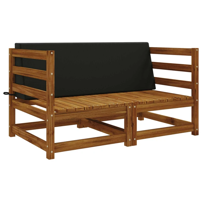 Back Cushion SOEST 100% Polyester Black 120 x 20 x 40 cm