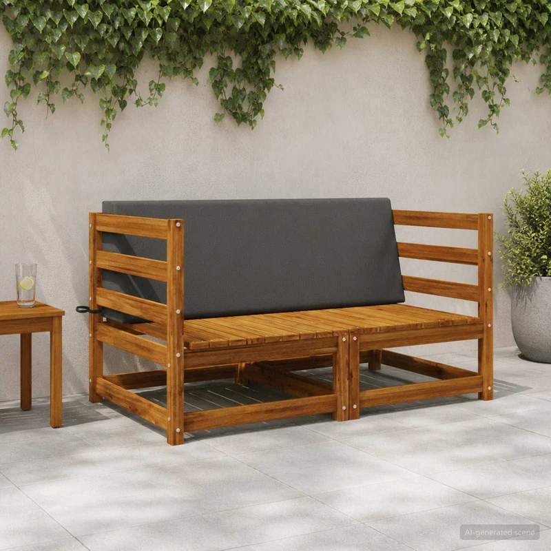 Back Cushion SOEST 100% Polyester Anthracite 120 x 20 x 40 cm