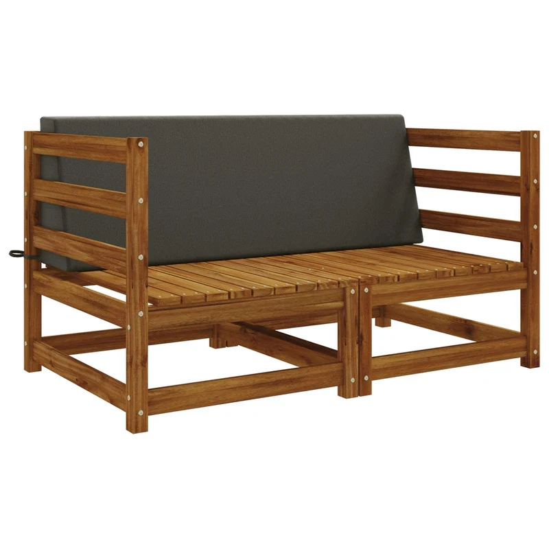 Back Cushion SOEST 100% Polyester Anthracite 120 x 20 x 40 cm