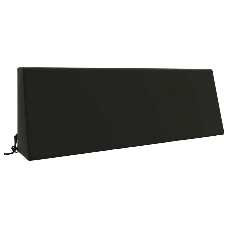 Back Cushion SOEST 100% Polyester Black 120 x 20 x 40 cm