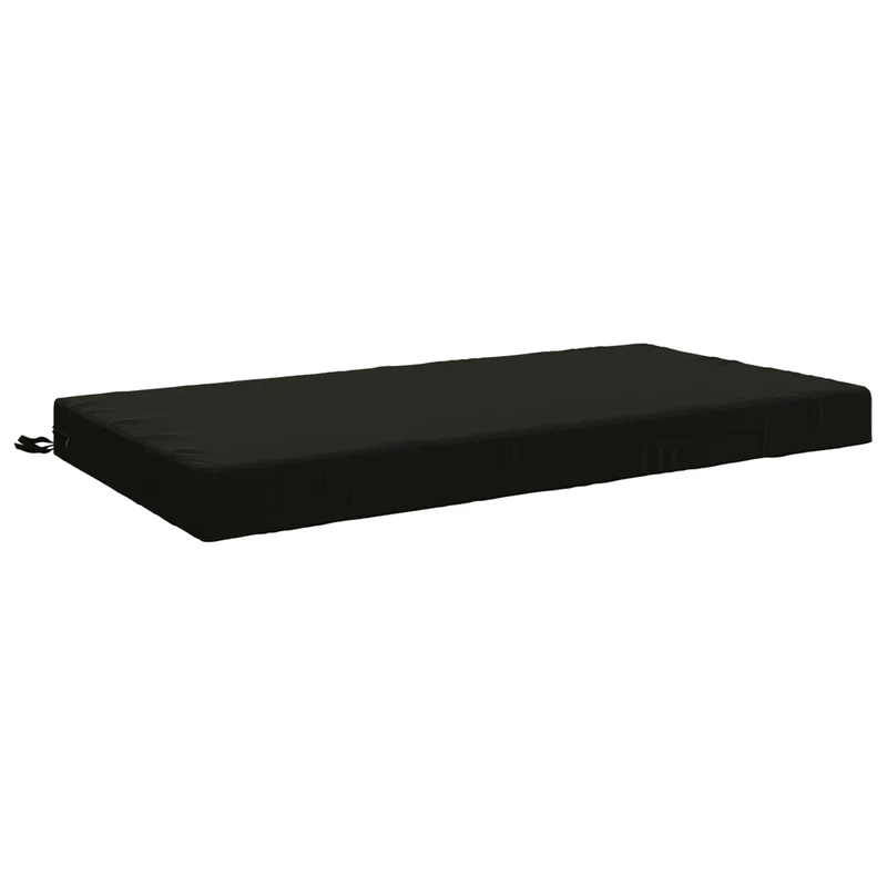 Seat Cushion SOEST 100% Polyester Black 120 x 60 x 10 cm