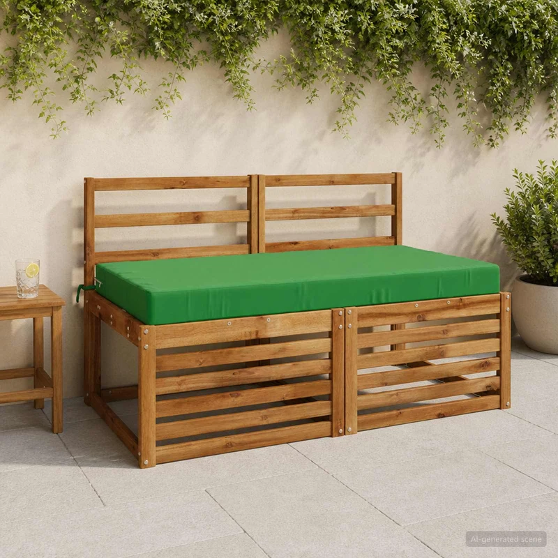 Seat Cushion SOEST 100% Polyester Green 120 x 60 x 10 cm