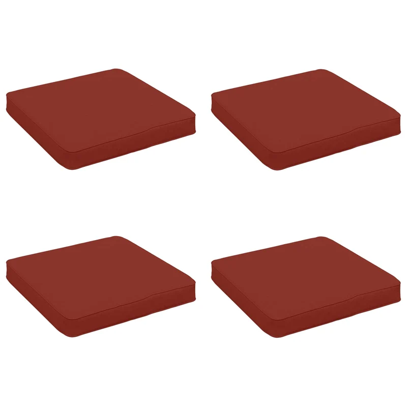 4-Piece Seat Cushions VUGHT 4 pcs 100% Polyester Red