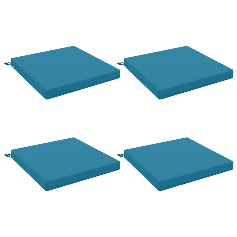 Seat Cushions SOEST 4 pcs 100% Polyester Light Blue