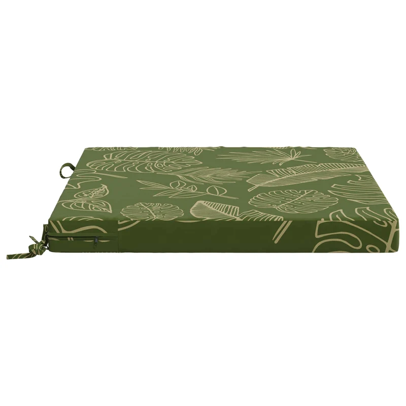 Seat Cushions SOEST 100% Polyester Leaf Design 80 x 80 x 7 cm