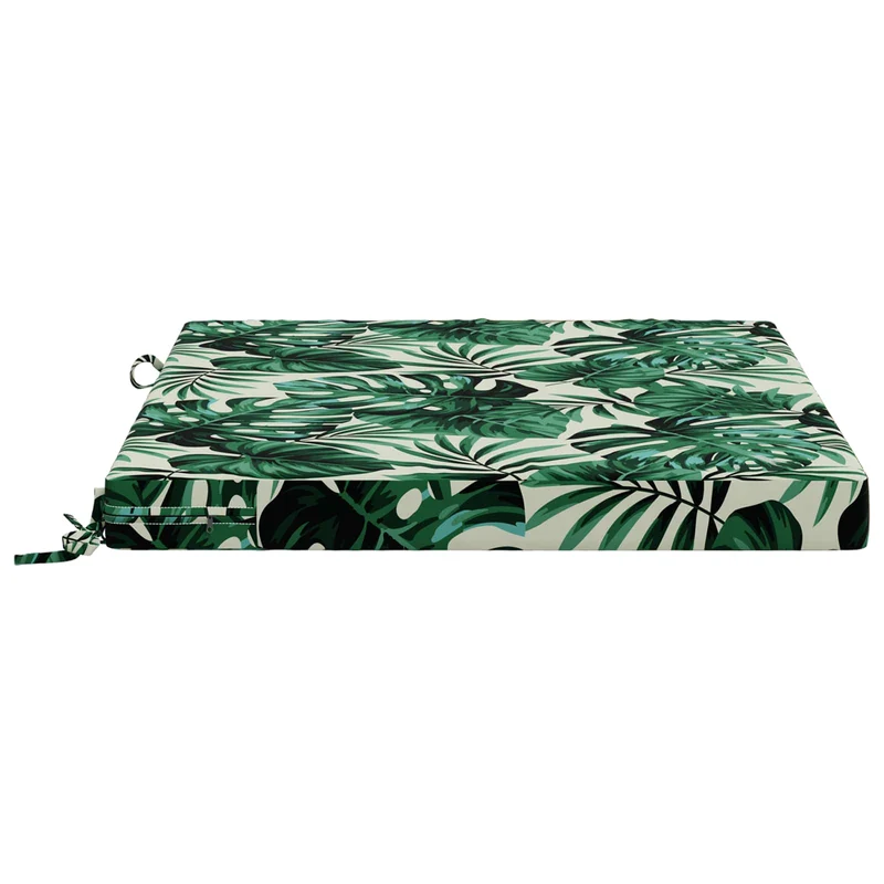 Seat Cushions SOEST 4 pcs 100% Polyester Leaf Pattern