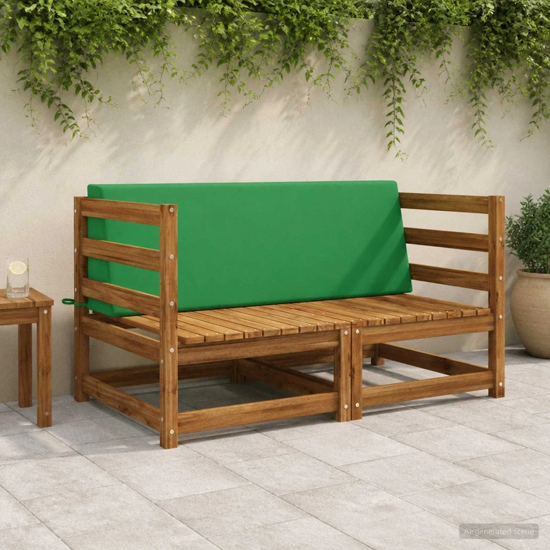Back Cushion SOEST 100% Polyester Green 120 x 20 x 40 cm