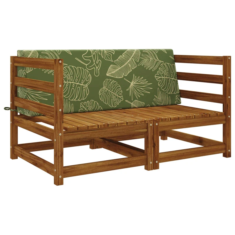 Back Cushion SOEST 100% Polyester Leaf design 120 x 20 x 40 cm