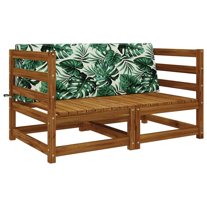 Back Cushion SOEST 100% Polyester Leaf pattern 120 x 20 x 40 cm